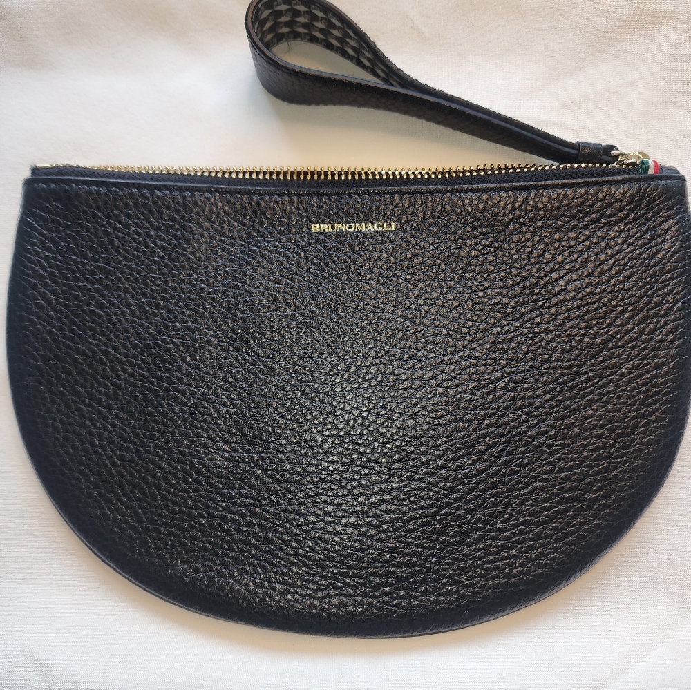 Authentic and Unique Bruno Magli Half-Circle Wristlet NWOT Rare